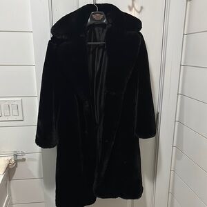 Mango Black Fur Coat
